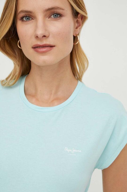 

Хлопковая футболка LORY Pepe Jeans, бирюзовый