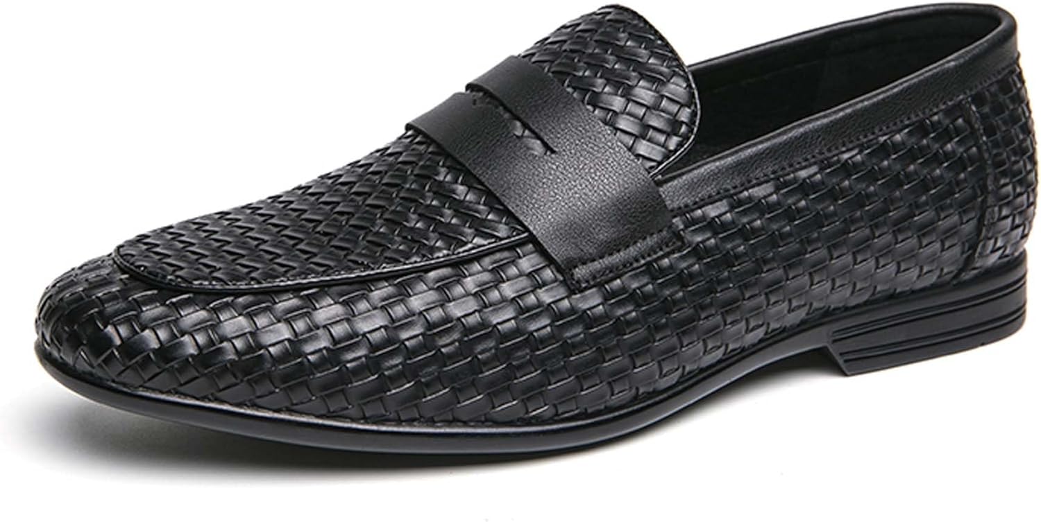 

Мужские лоферы, модные повседневные и деловые туфли, дышащие, с нескользящей подошвой, для прогулок, вождения и работы Generic, черный