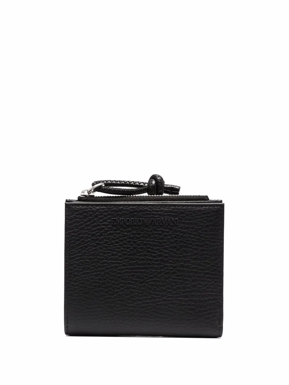 

Кошелек из зернистой кожи EMPORIO ARMANI, черный