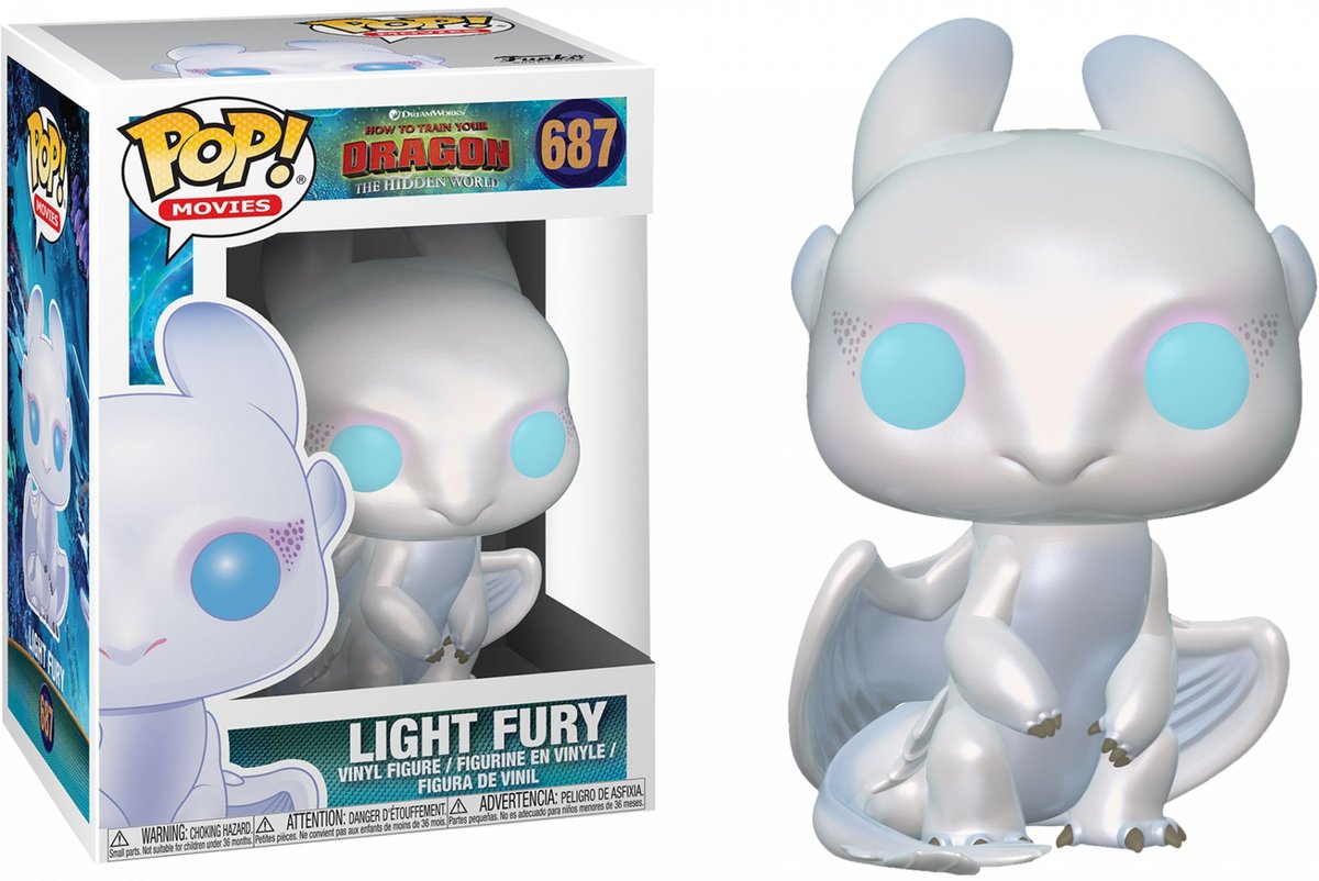 

Фанк, поп-фильмы, фигурка «Как приручить дракона 3» Light Fury Funko POP!