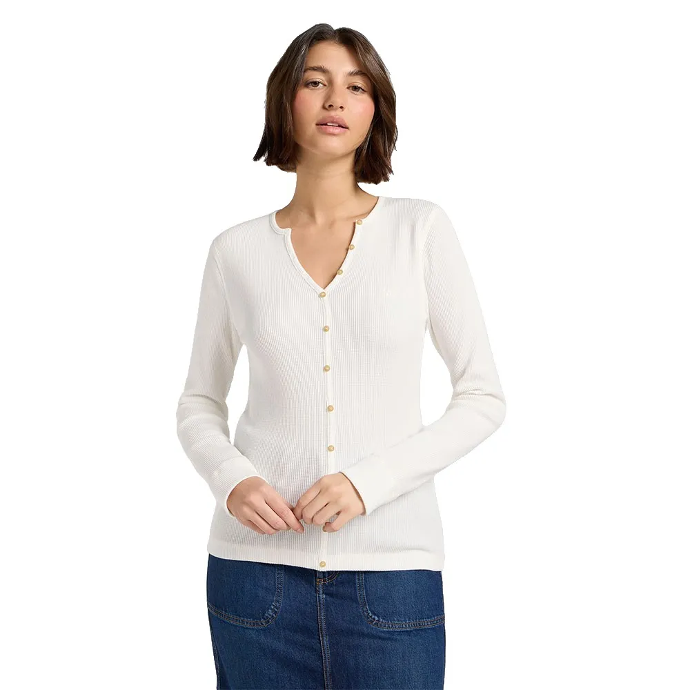 

Лонгслив Lee Washed Waffle Henley, белый