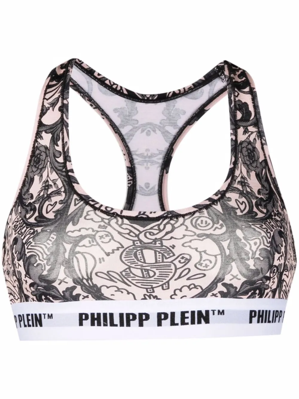 

Бюстгальтер с принтом New Baroque Philipp Plein, розовый