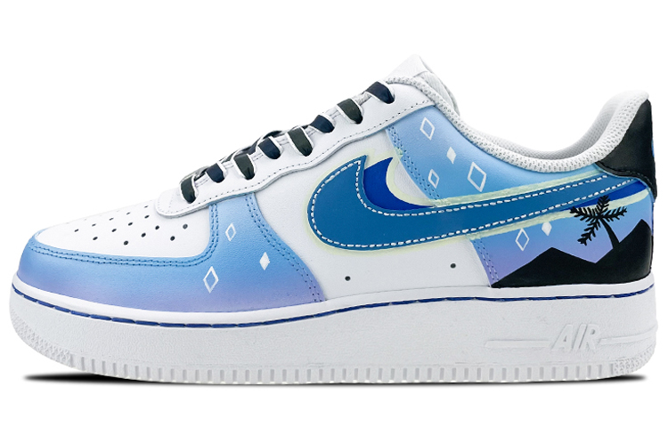 

Кроссовки Nike Air Force 1 Skateboard Shoes Men Low-Top White Blue/Purple