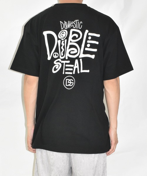 

Футболка с племенным принтом DOUBLE STEAL, черная