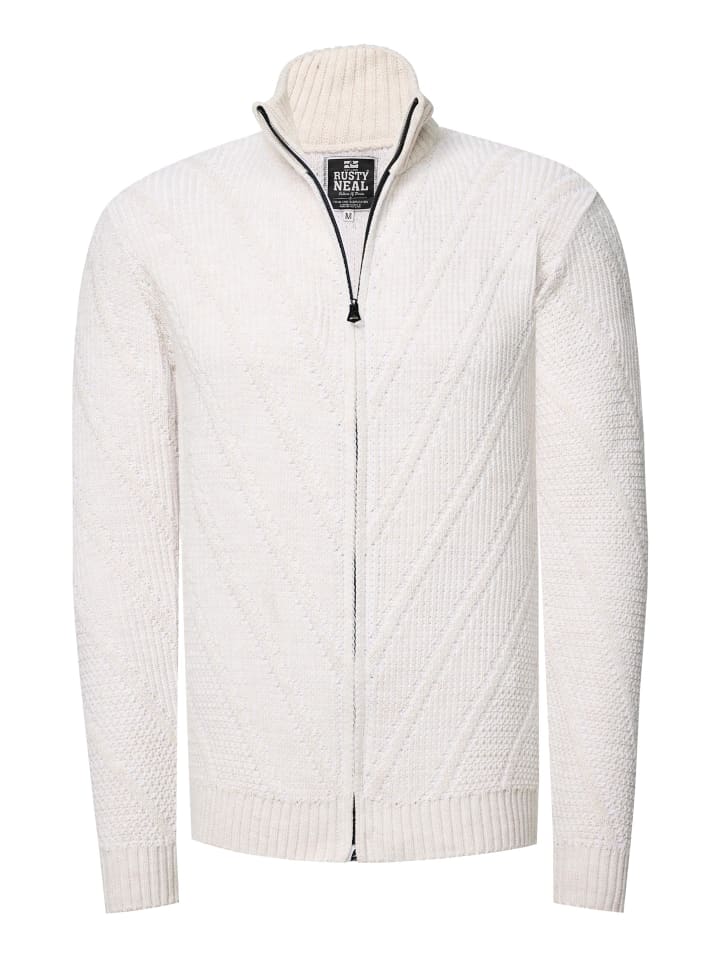 

Rusty Neal Вязаная куртка крупной вязки на молнии с воротником-стойкой, цвет экрю