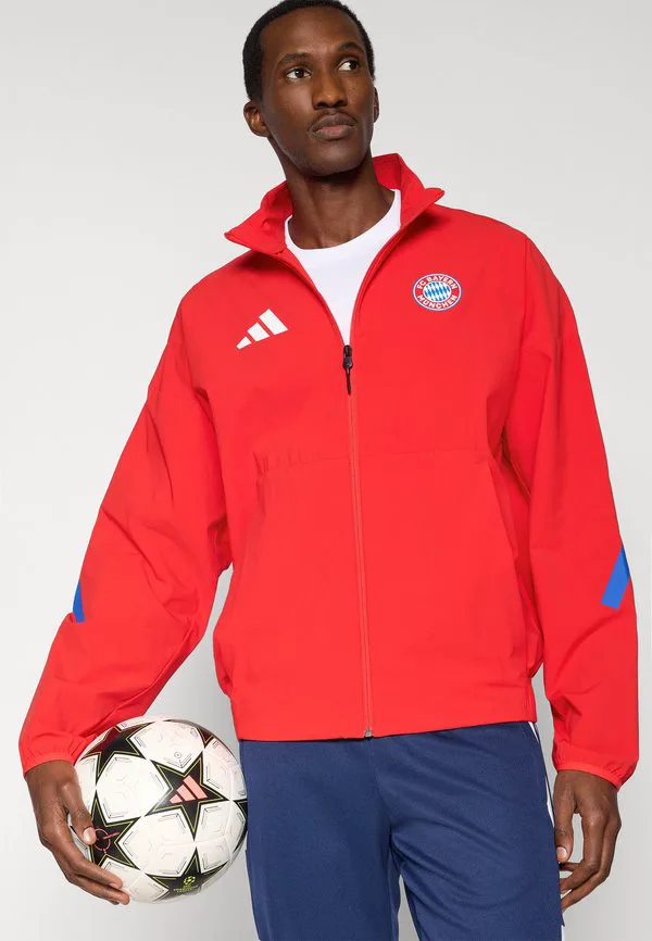 Куртка с гимном фк бавария зне, клубная одежда Adidas Performance, Red — фото 4
