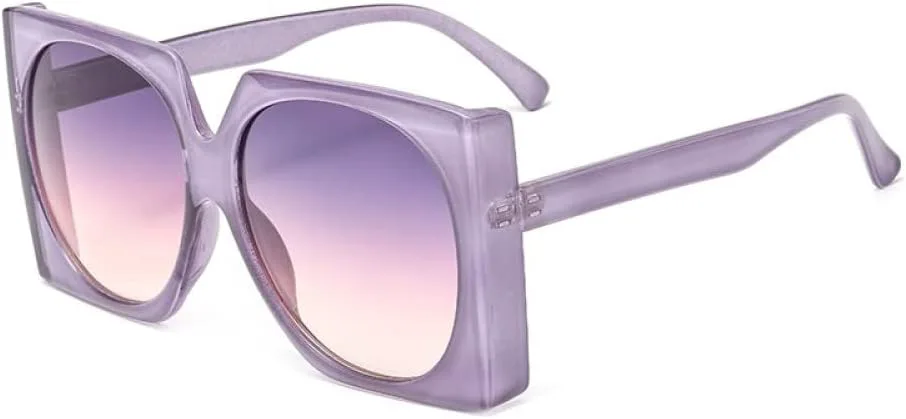 

Винтажные солнцезащитные очки большого размера для женщин, градиентные, черно-коричневые, женские, с защитой от УФ-излучения UV400, мужские очки LANGSER, 5