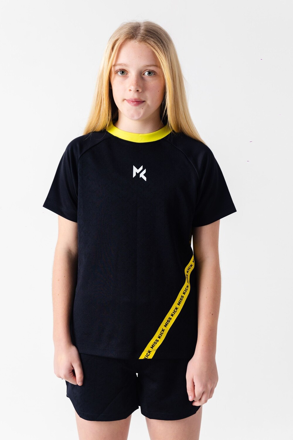 

Блузка для тренировок Girls' Standard бирюзового цвета Miss Kick, черный
