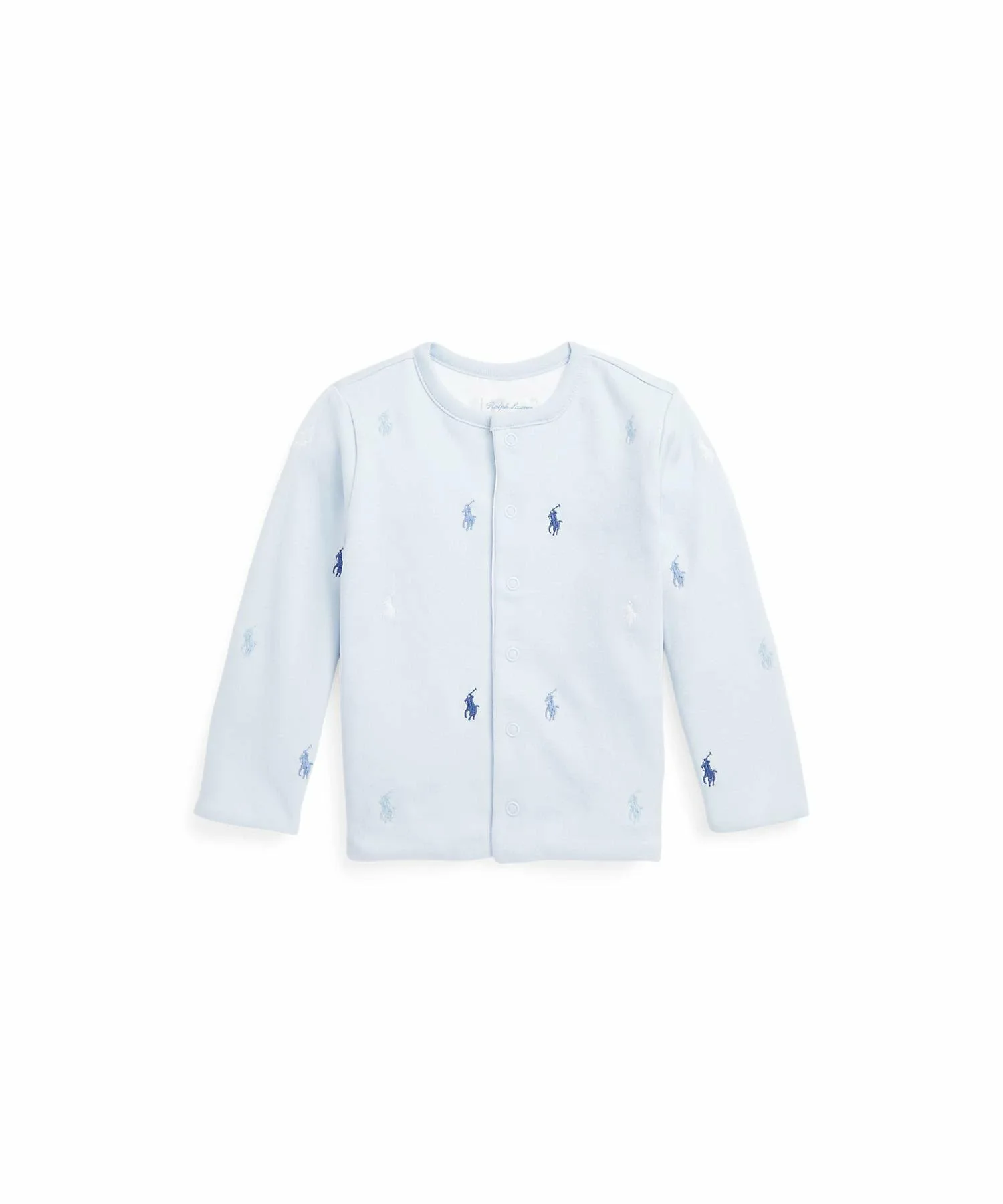 Детская двусторонняя хлопковая трикотажная куртка из хлопка Polo Ralph Lauren, 400 Blue