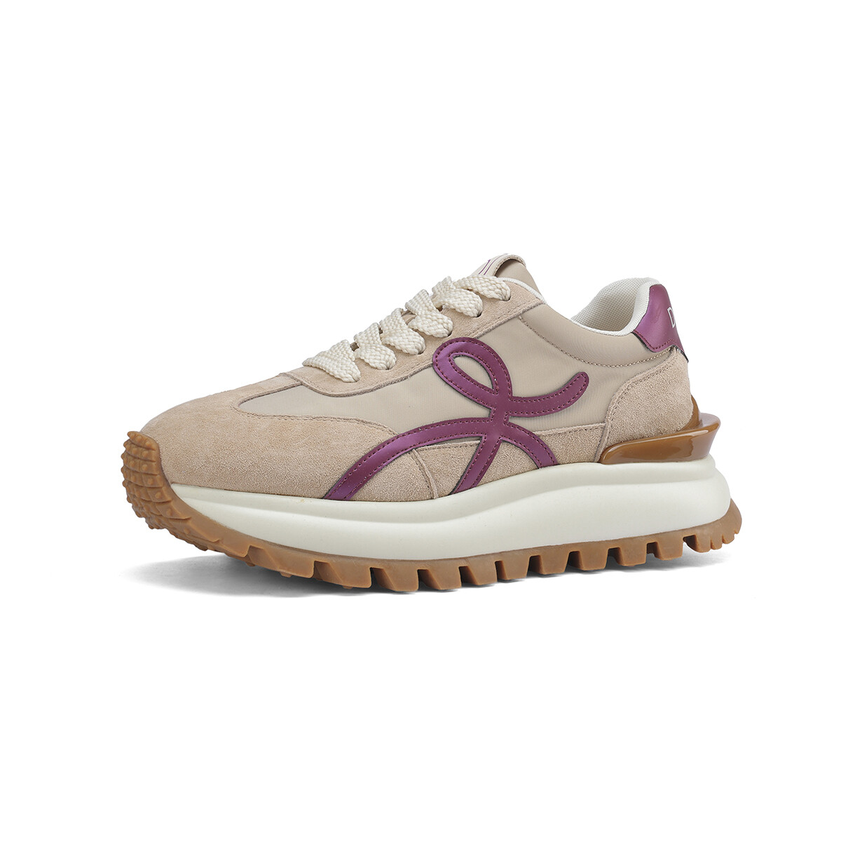 

Кроссовки D:FUSE SCANDINAVIA Lifestyle Shoes Women's Low-top Apricot/purple, фиолетовый