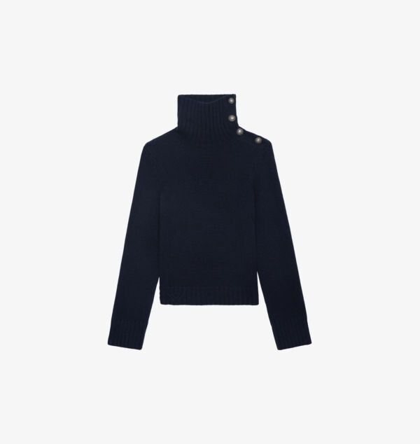 

Кашемировый джемпер Nalma с высоким воротом Zadig&Voltaire, цвет encre