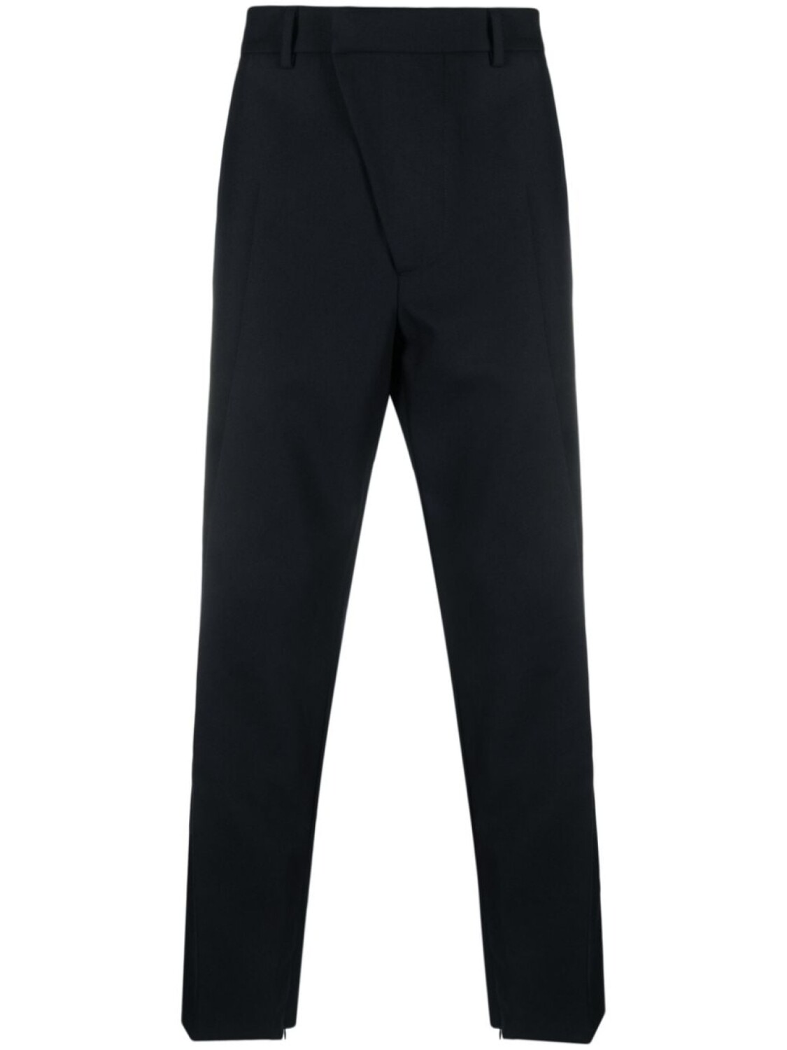

424 asymmetric button-fastening wide-leg trousers, синий
