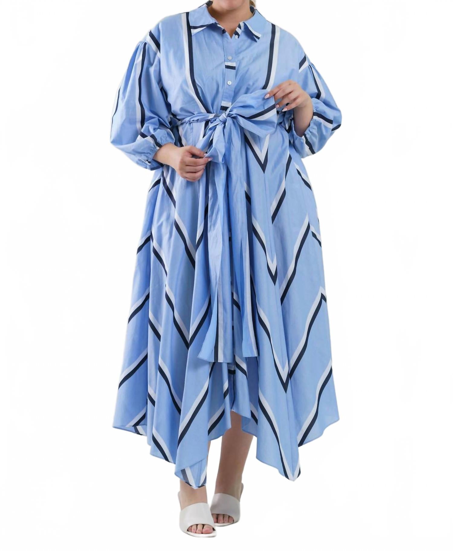 

Платье макси Azaria - большие размеры в оксфордском синем Tanya Taylor