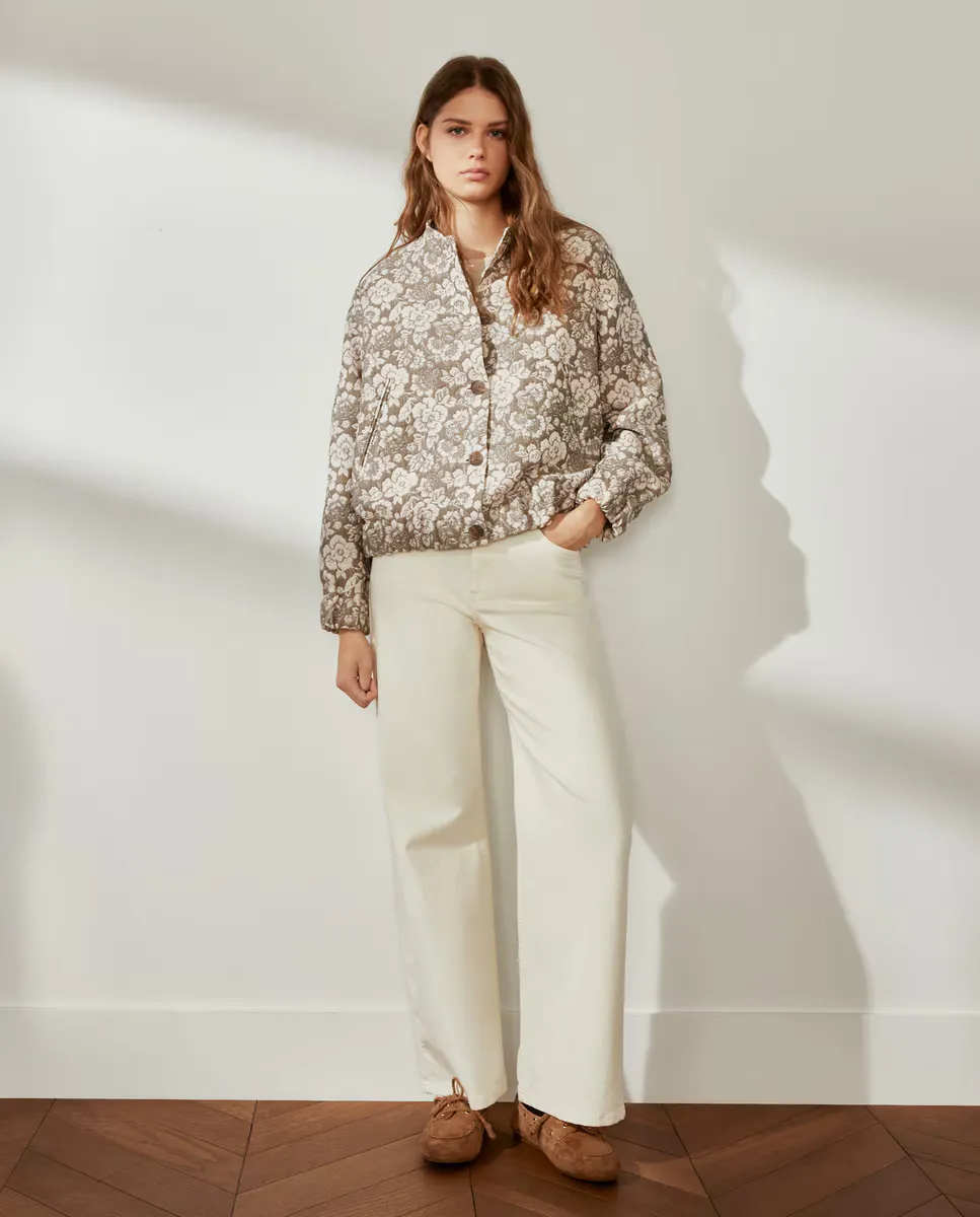 

Женская жаккардовая куртка-бомбер Southern Cotton, цвет Marrón claro