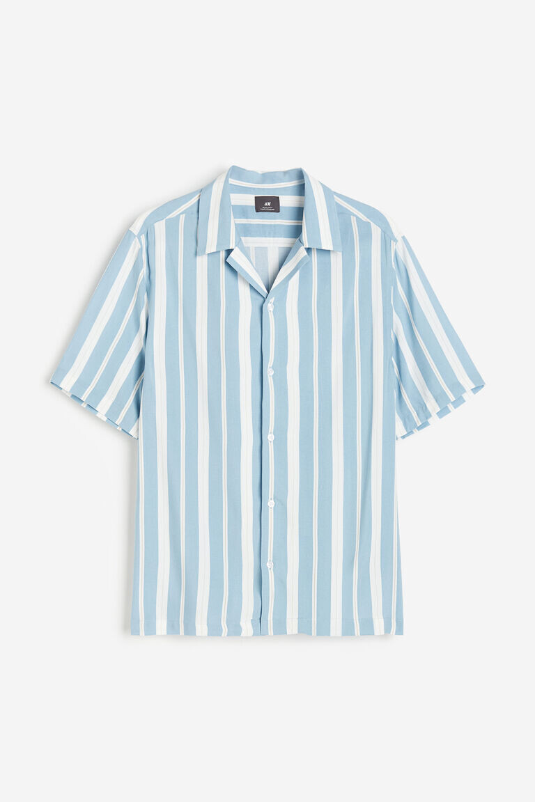 

Курортная рубашка с узором H&M, синий