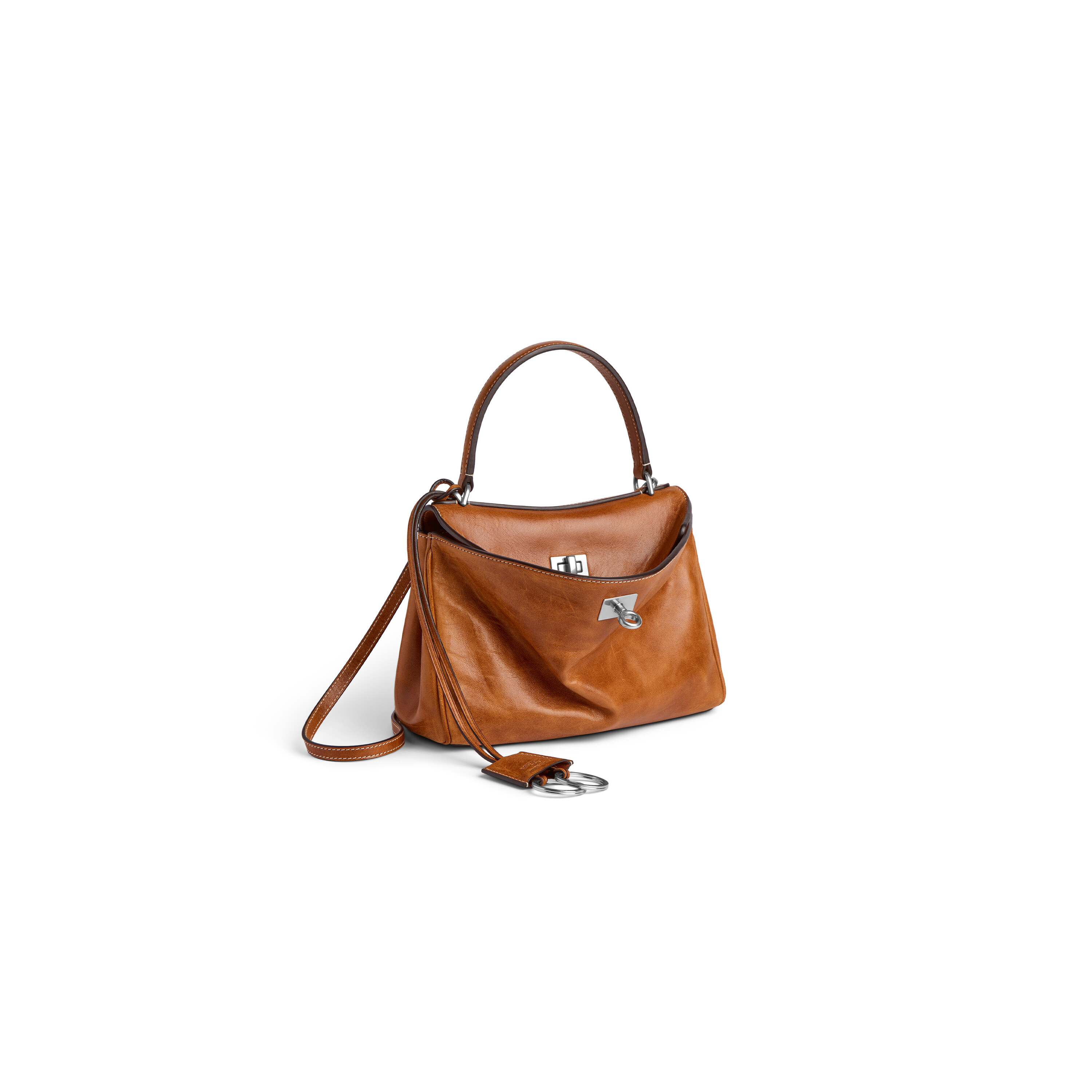 Женская мини-сумка rodeo в цвете tan cowboy BALENCIAGA, рыжий ковбой — фото 2