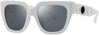 

Женские солнцезащитные очки 2027 года, модные квадратные белые солнцезащитные очки для женщин, винтажные очки большого размера, женские очки MTZJH, White