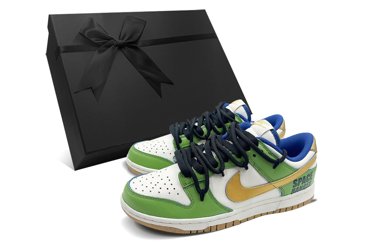 

Кроссовки Nike Dunk Skateboarding Shoes Women's Low-top Green/Gold/Blue, цвет Ocean Green