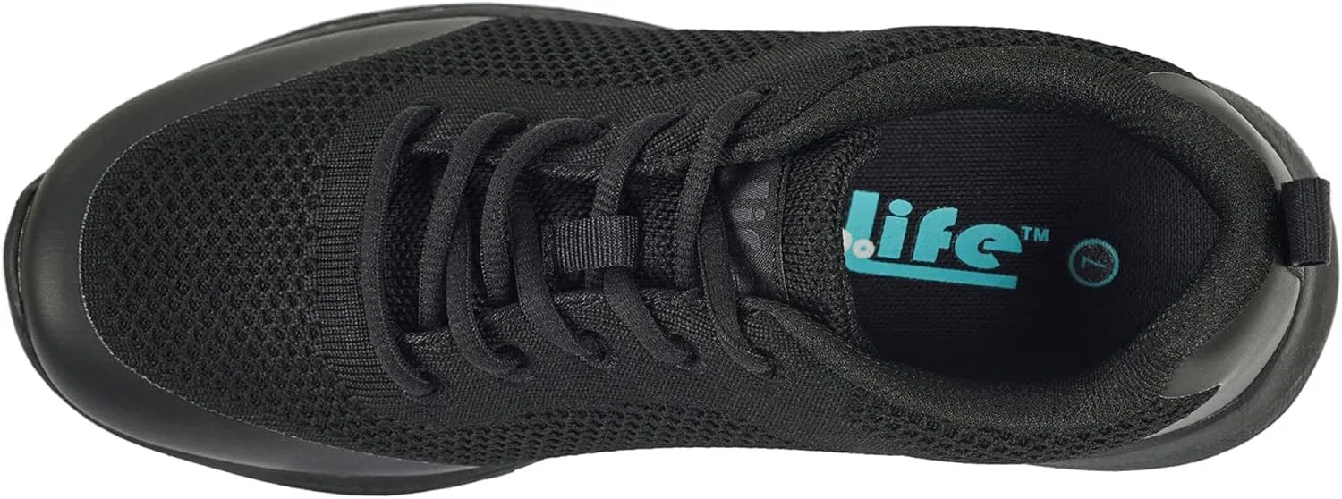 Мужские спортивные низкие защитные кроссовки Dolife Attached Pro-Grip с мягким носком, удобные, легкие, дышащие, нескользящие, без металлических вставок, Black — фото 2