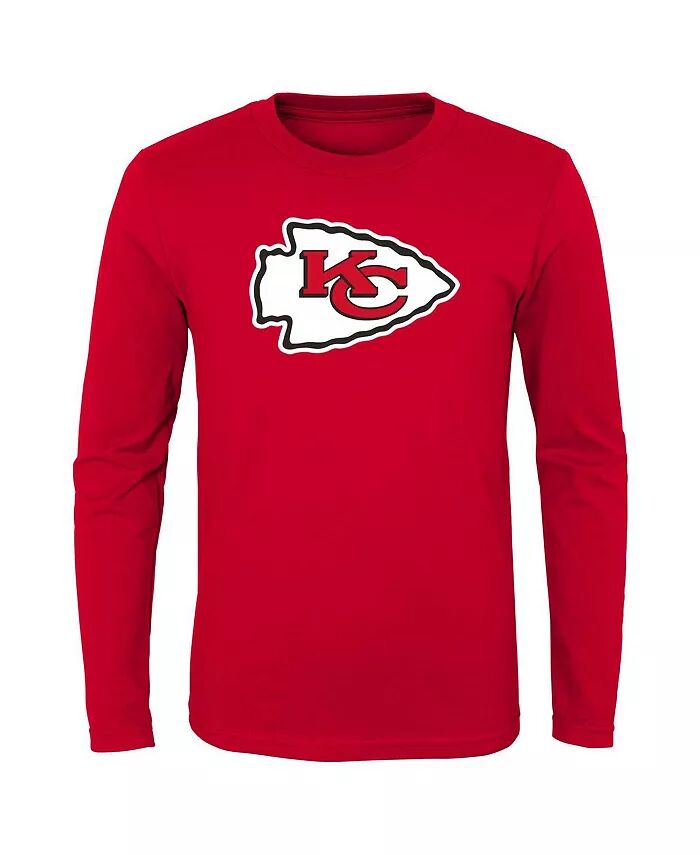 

Футболка с длинным рукавом с логотипом начальной школы «Little Boys Red Kansas City Chiefs» Outerstuff