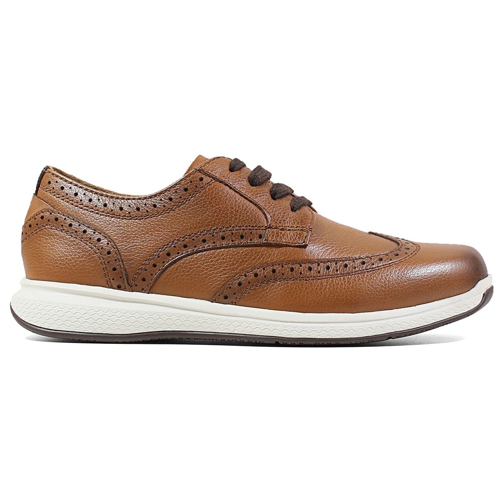 

Детские Great Lakes Jr Wingtip Oxford Little/Big Kid Florsheim, цвет cognac