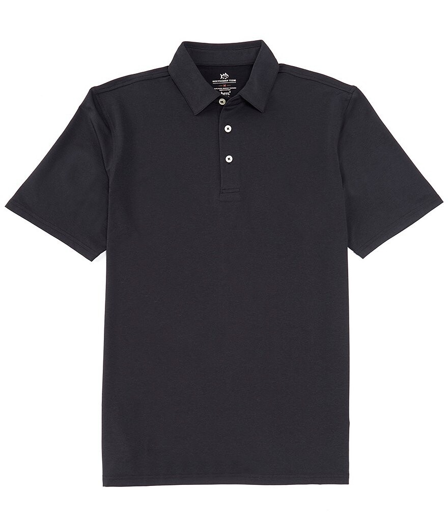 

Рубашка поло из стрейча с короткими рукавами Southern Tide Brrr°eeze Heather Performance, черный