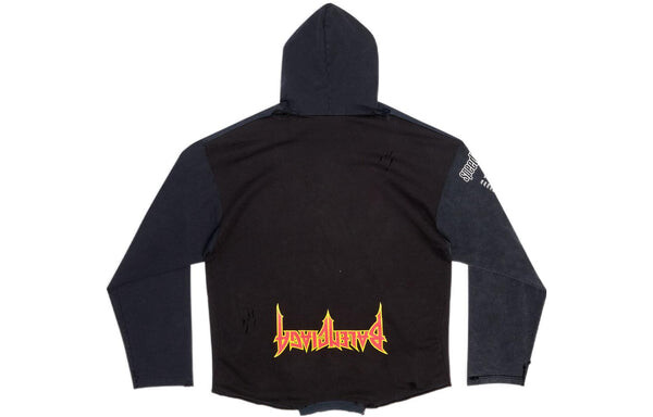 Толстовка speed hunters upside down hoodie oversized 'black faded' Balenciaga, черный — фото 2
