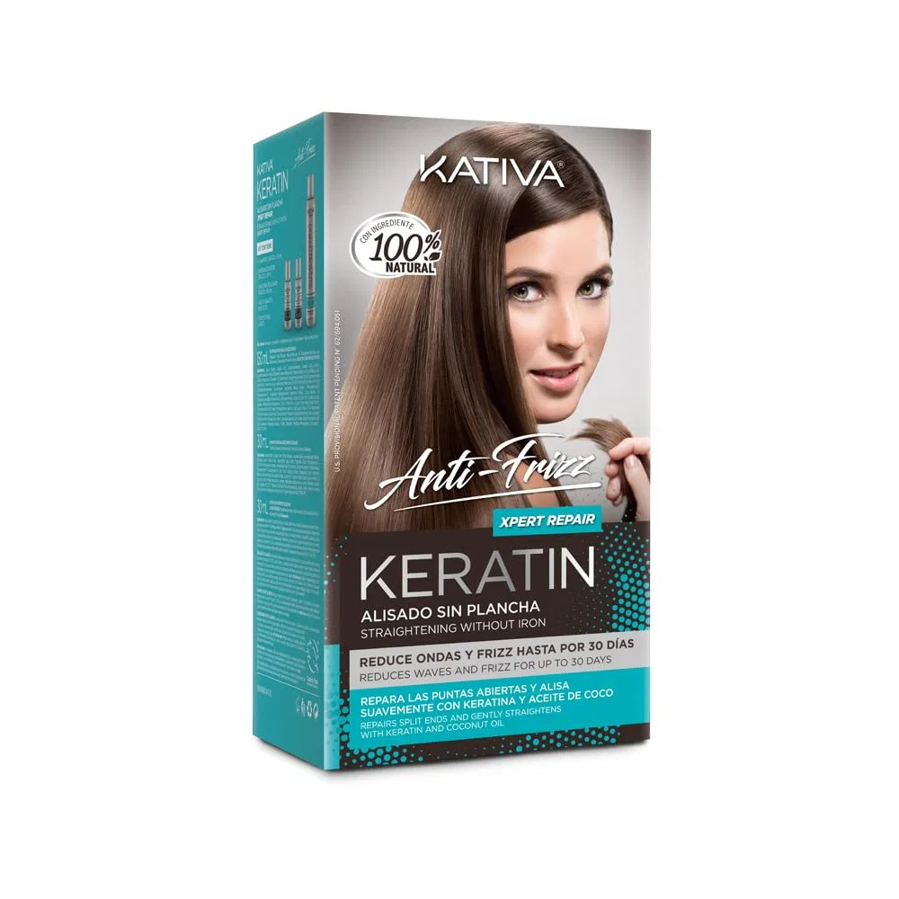Средство KATIVA Keratin Antifrizz Alisado Sin Plancha для выпрямления волос, 30 слайдов Kativa — фото 3