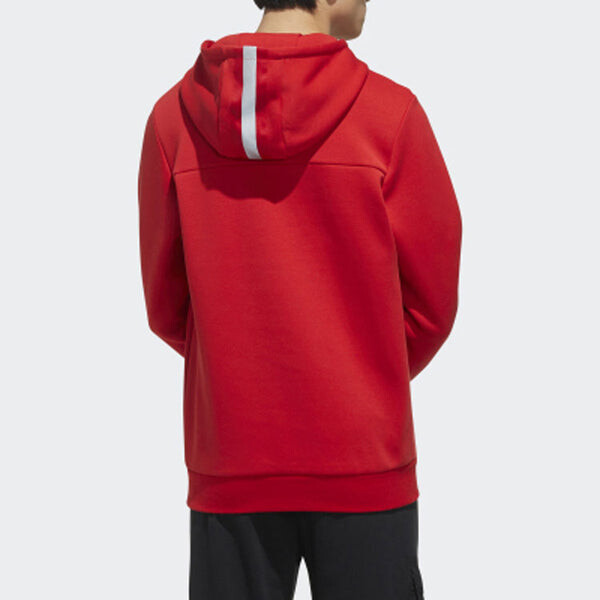 Толстовка adidas neo M Cs Hoody 2 Sports Pullover Red, красный — фото 4