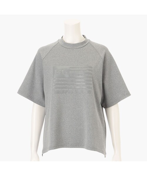 

Женская футболка с высоким воротником, свободный крой BRIEFING Golf, серый