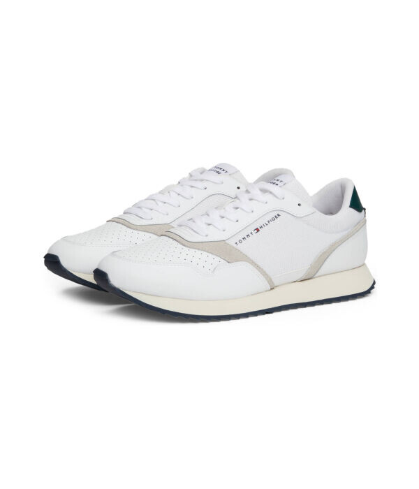 Кроссовки мужские Tommy Hilfiger кожаные беговые, белый — фото 2