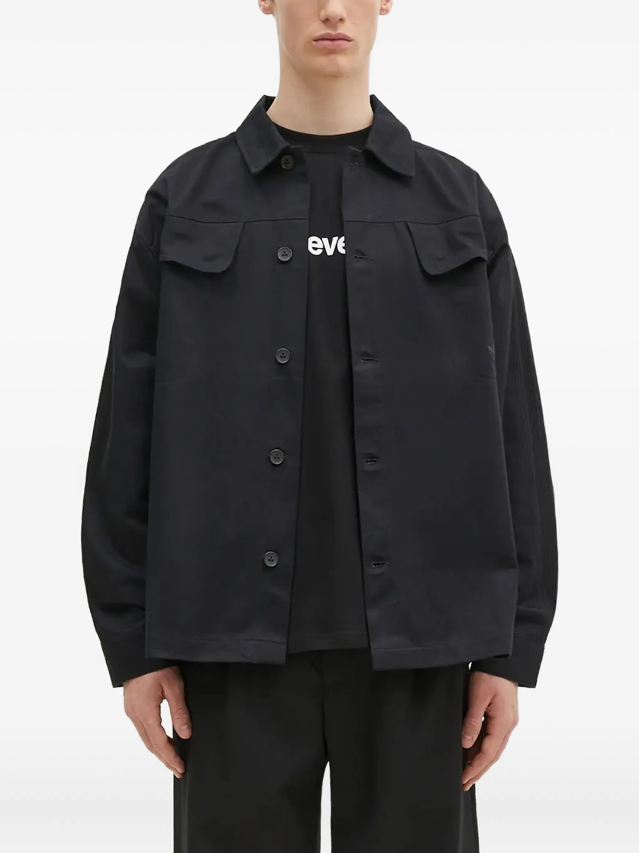 

Рубашка с накладным карманом Adidas, черный