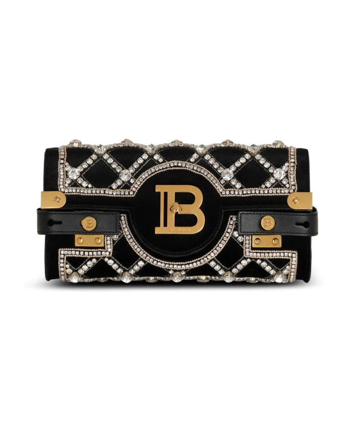 

Сумка Клатч b buzz 23 из бархата и жемчуга Balmain, черный