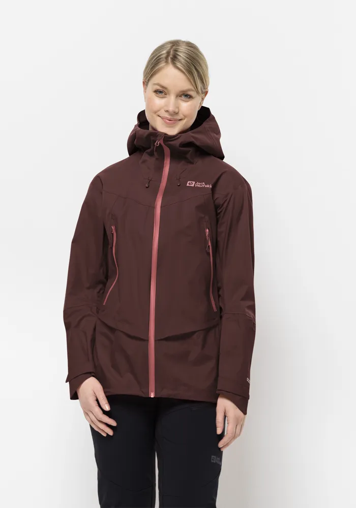 

Лыжная куртка Jack Wolfskin "ALPSPITZE PRO 3L JKT W", с капюшоном, бордовый