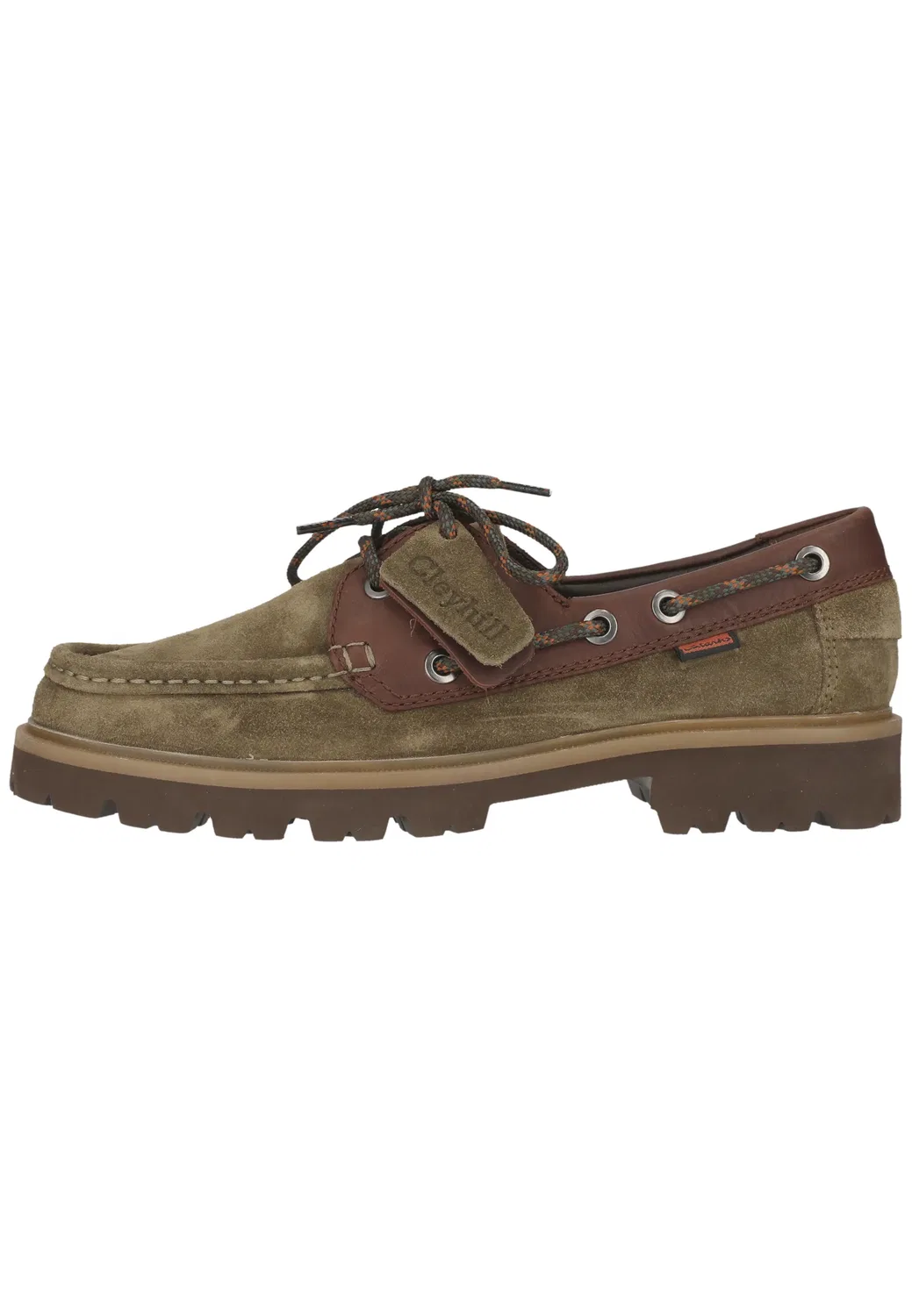 Снабженные шнурками туфли Cleyhill Boat, Clarks, оливковый комби — фото 3