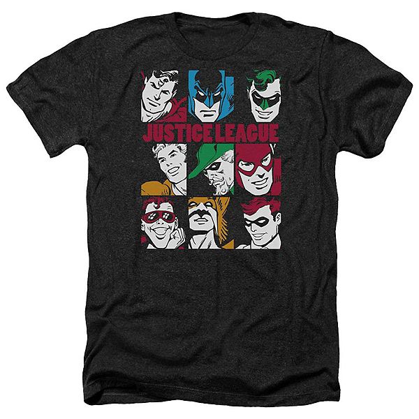 

Футболка Dc comics nine blocks of justice adult heather Licensed Character