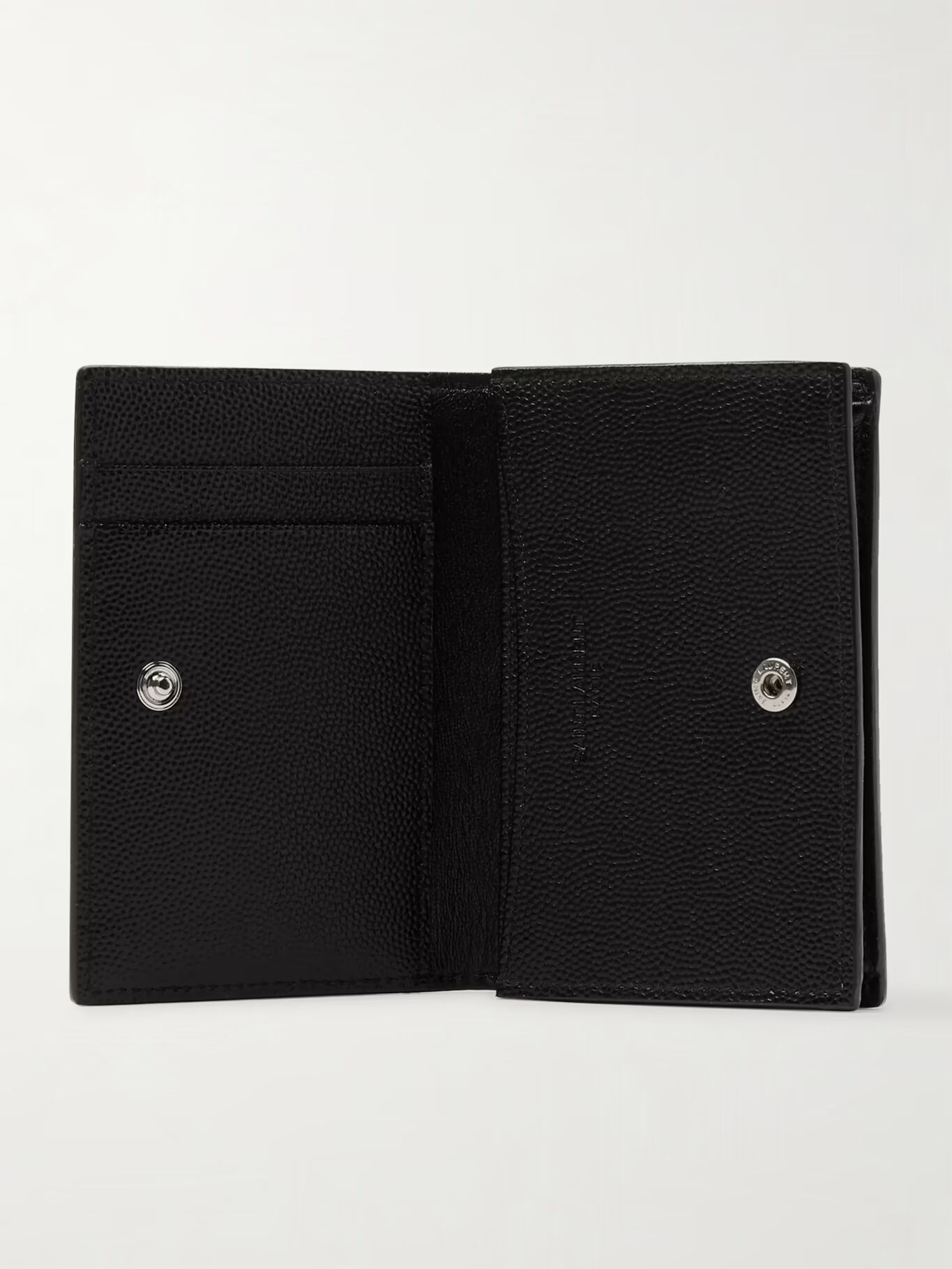 

Кошелек-купюрница из кожи с зернистой текстурой SAINT LAURENT, черный