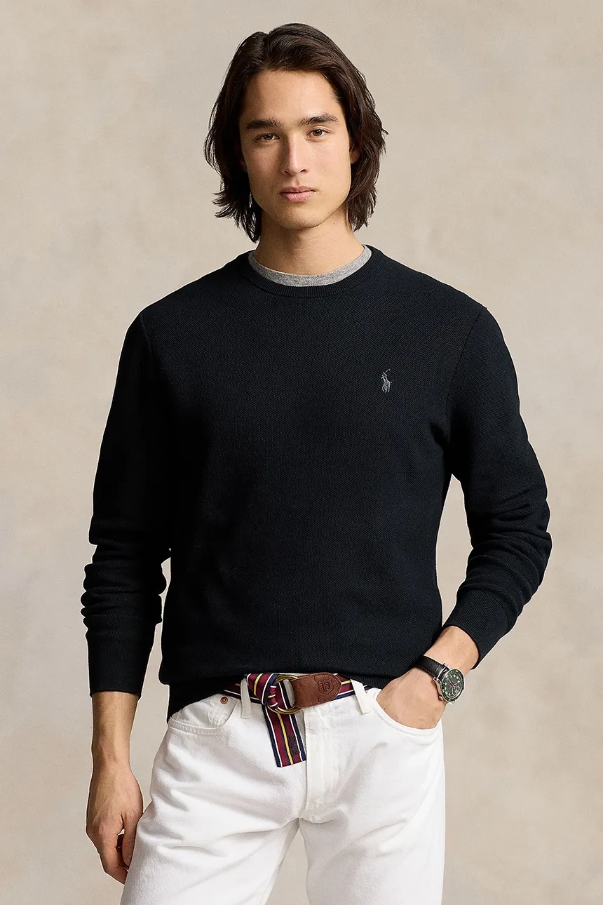 

Хлопковый свитер Polo Ralph Lauren, черный