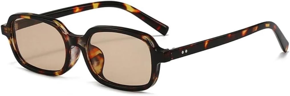 

Солнцезащитные очки с защитой UV400 | Маленькие заклепки леопардового цвета | Для женщин и мужчин, для занятий спортом на открытом воздухе и вождения LXLHWN, Leopard Champagne