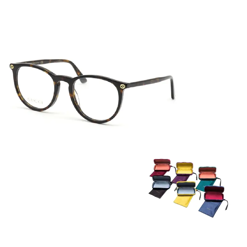 

GUCCI Очки с круглой оправой, Tortoiseshell 002