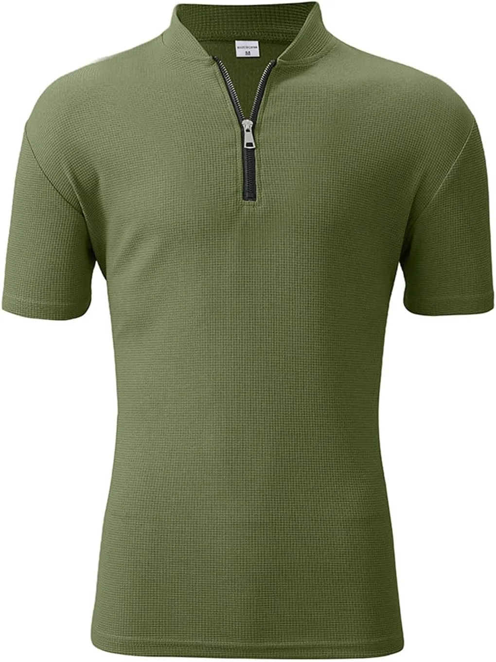 

Мужская текстурированная поло с молнией, короткий рукав, летняя Lmdudan