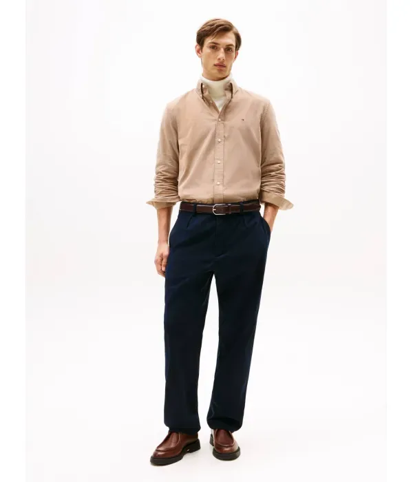Вельветовая рубашка regular fit Tommy Hilfiger, бежевый — фото 2