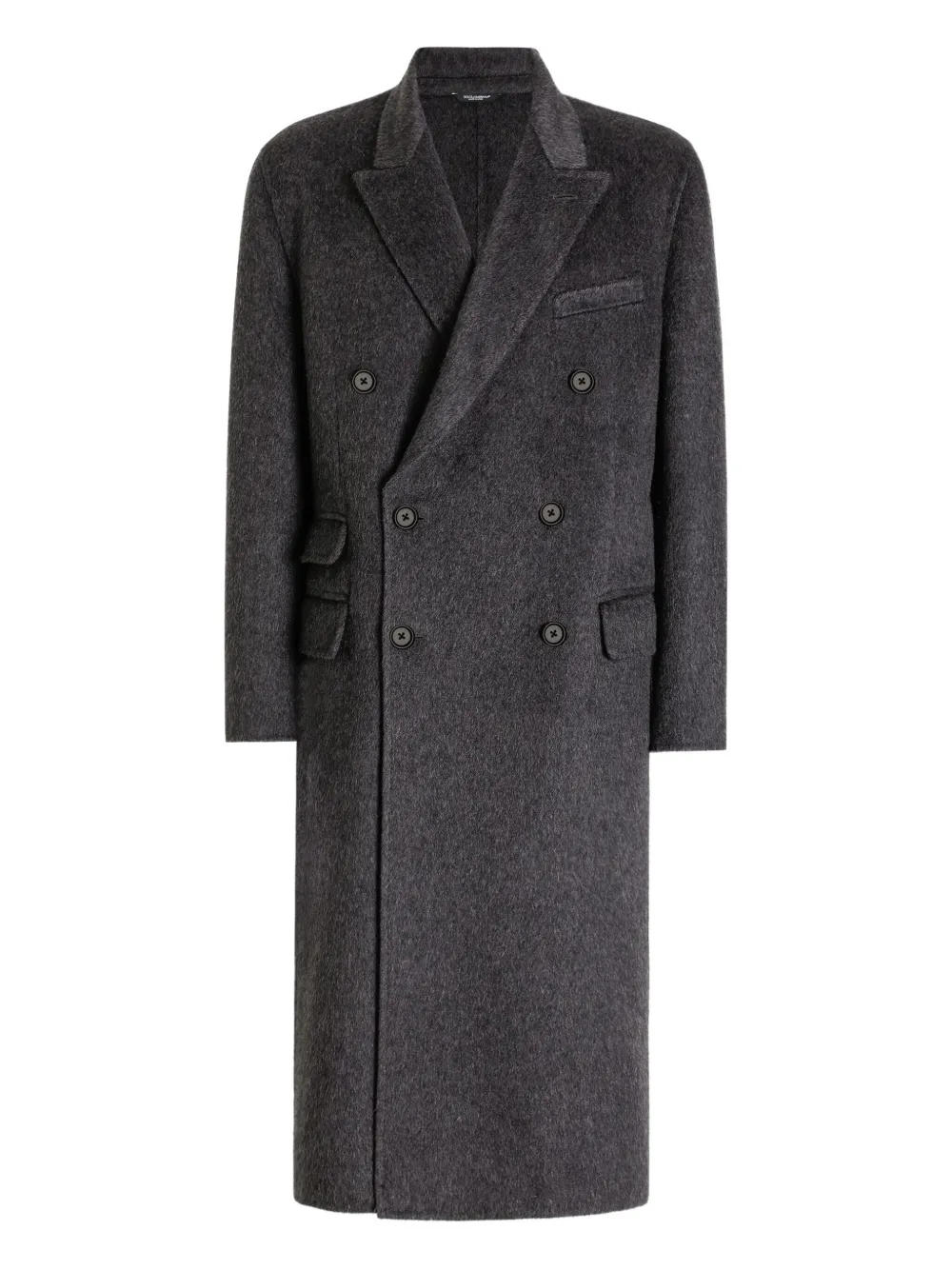 

Двубортное шерстяное пальто Dolce & Gabbana, серый