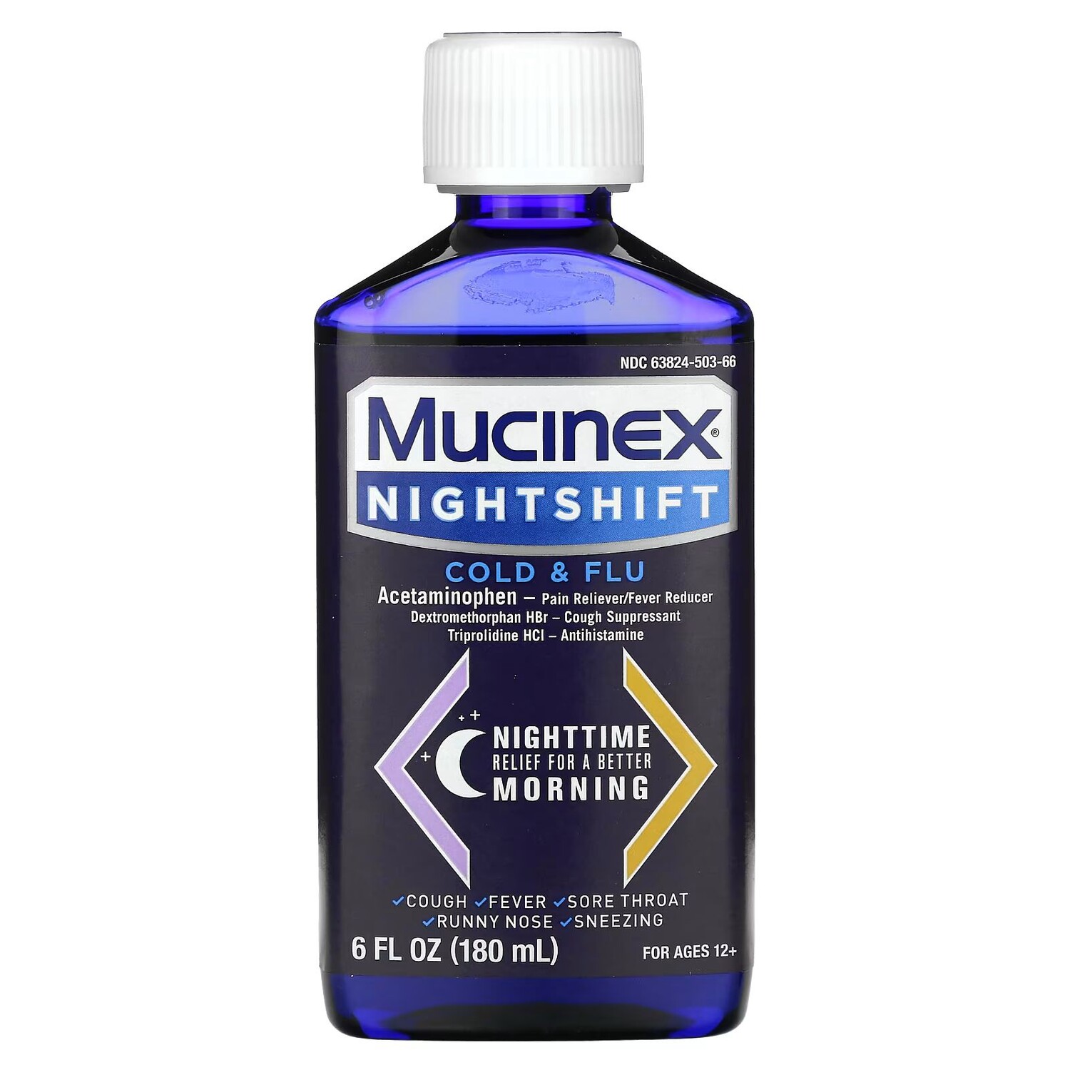 

Nightshift, от простуды и гриппа, для детей от 12 лет, 180 мл (6 жидких унций) Mucinex
