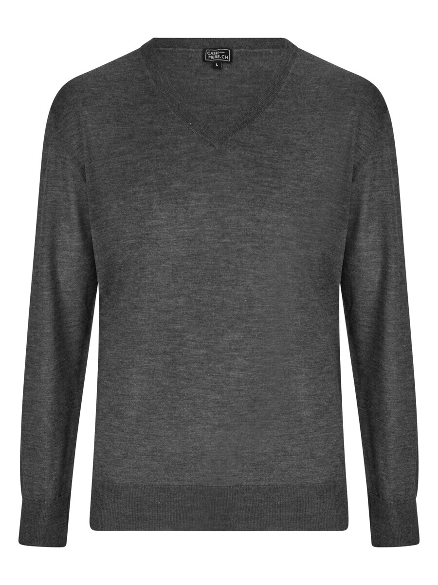 

Свитер с v-образным вырезом CASH-MERE.CH Sweater, серый