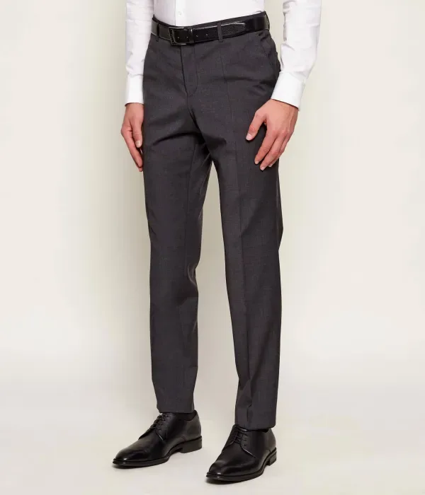 Шерстяные брюки H-Genius-MM-251 slim fit Boss, графитовый