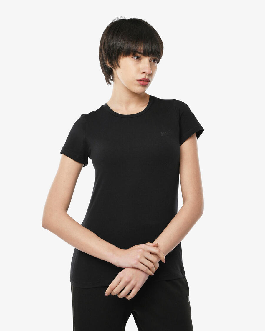 

JAKED черная хлопковая фитнес-футболка для женщин