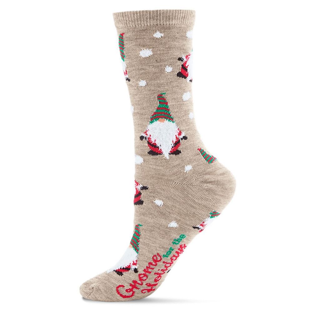 

Носки Gnome For The Holidays Crew MeMoi, цвет Khaki Heather