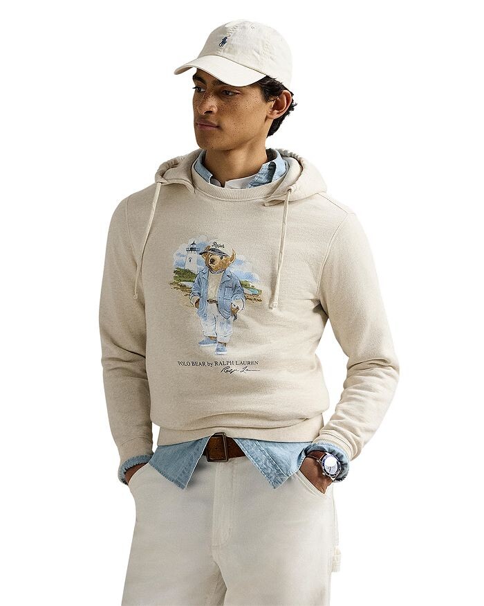 

Толстовка с капюшоном Polo Bear Slub Fleece Polo Ralph Lauren, слоновая кость/кремовый