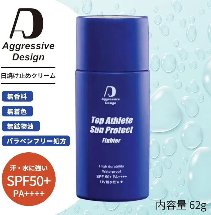Солнцезащитный лосьон SPF50+ PA++++ Aggressive Design Top Athlete Sun Protect Fighter 62 мл — фото 2